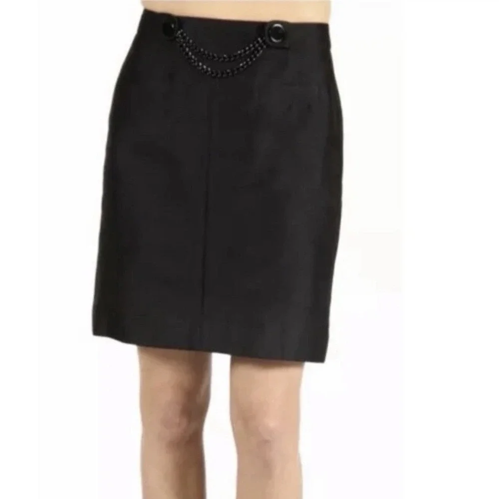 Kate Spade Women's Alexandra Skirt With Black Chain Detail Size 6‎